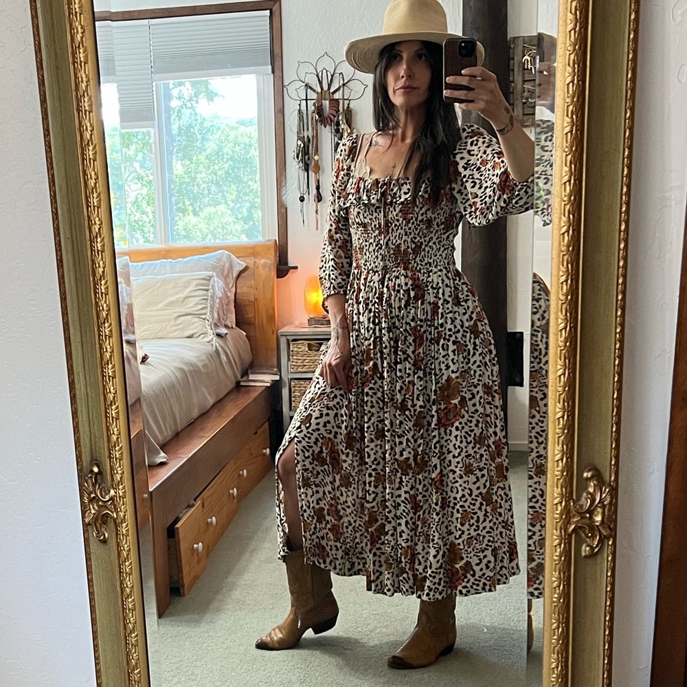 Leopard Free People Oasis Dress S